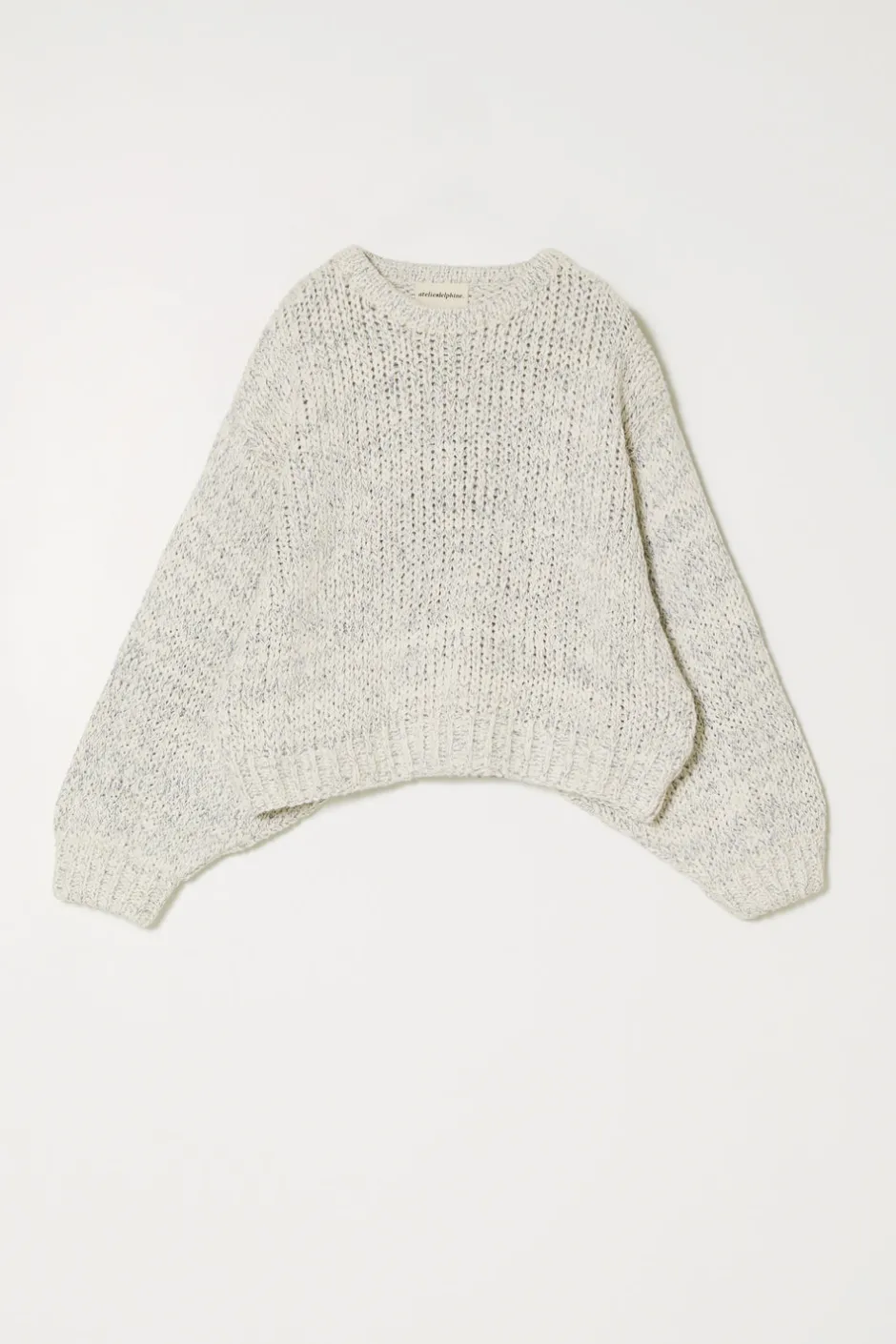 Anonymous Ism AD Balloon Sleeve Texture Loose Cotton-Women Knitwear