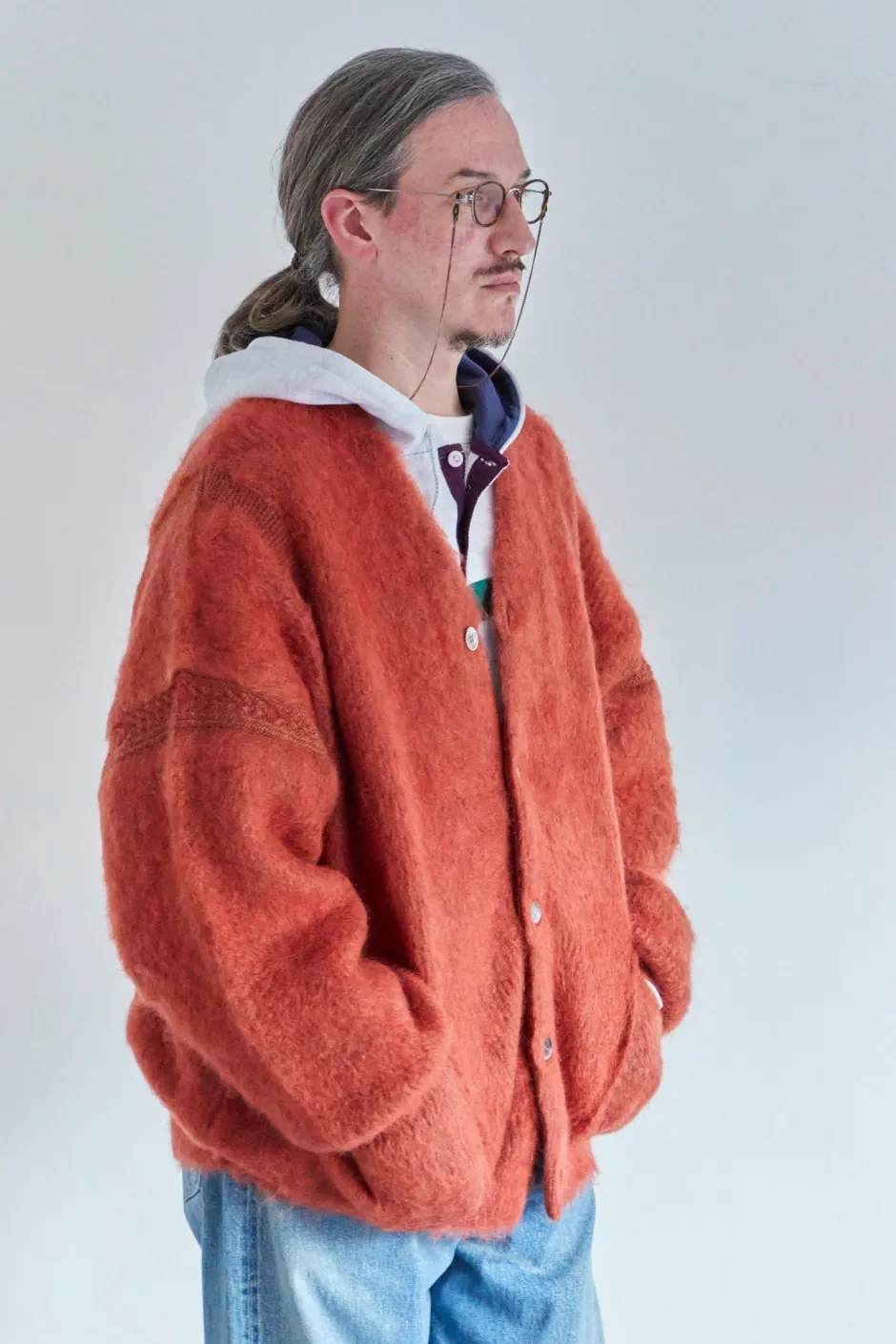 Anonymous Ism Akane Mohair Cardigan- Knitwear