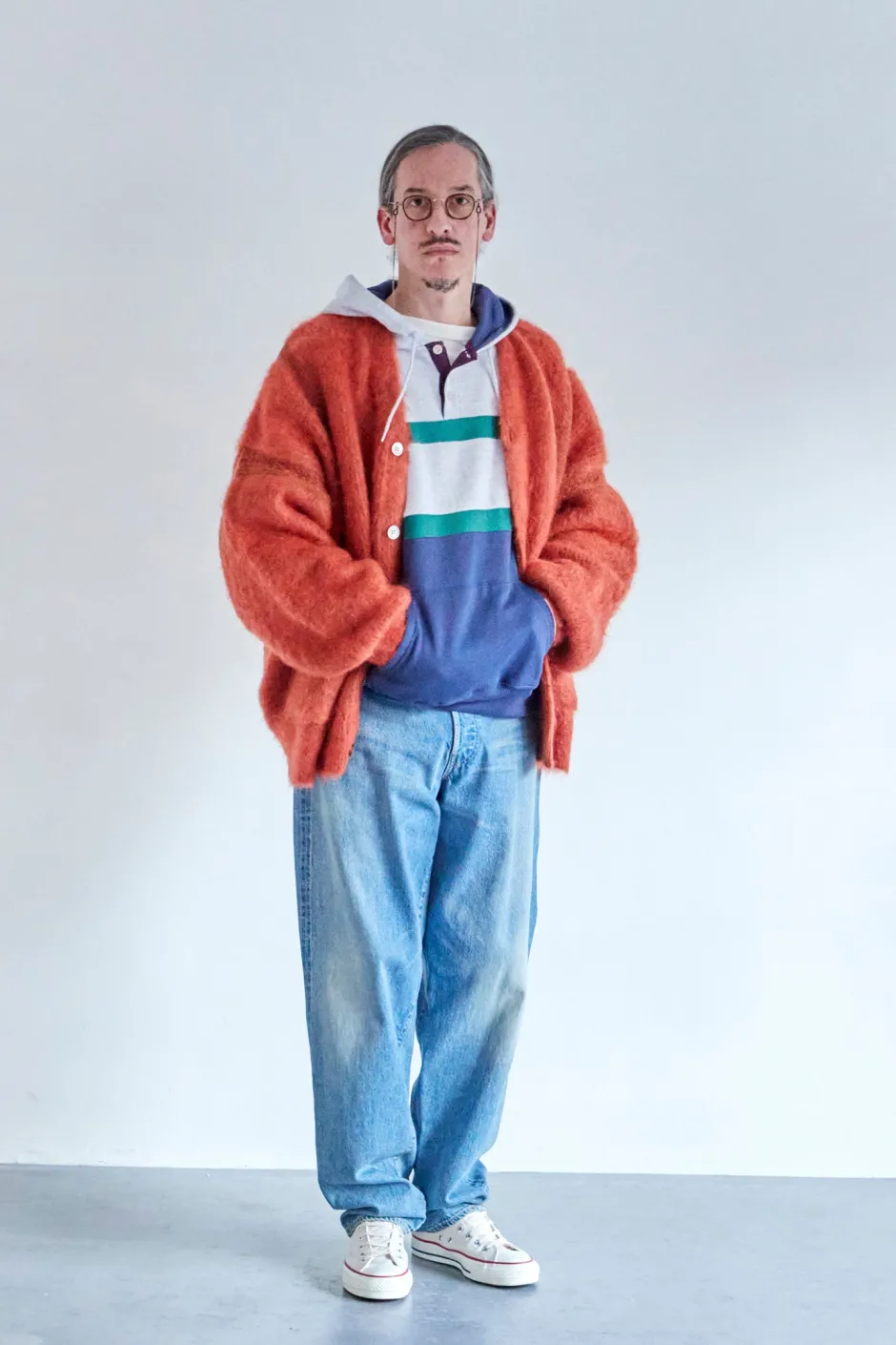 Anonymous Ism Akane Mohair Cardigan- Knitwear