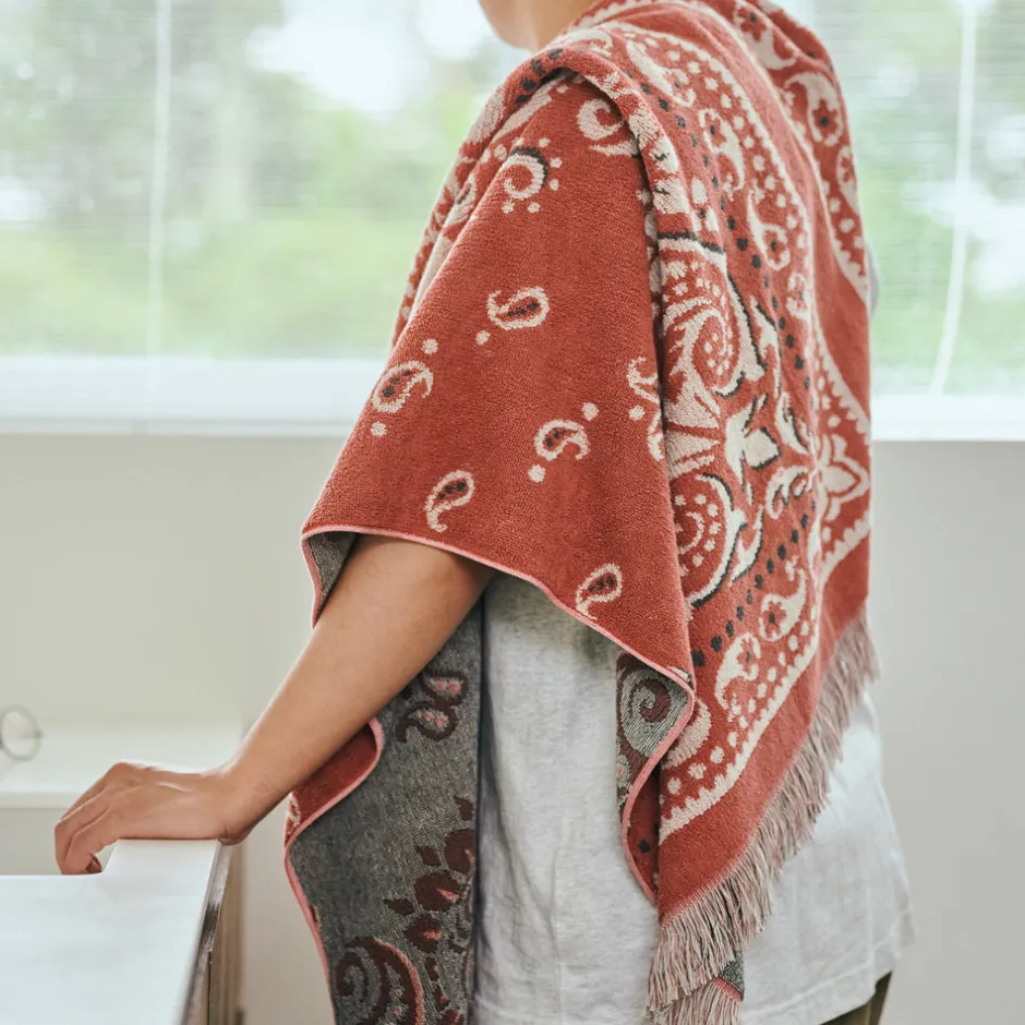 Anonymous Ism Bandana Cotton Pile Blanket - Red- Blanket