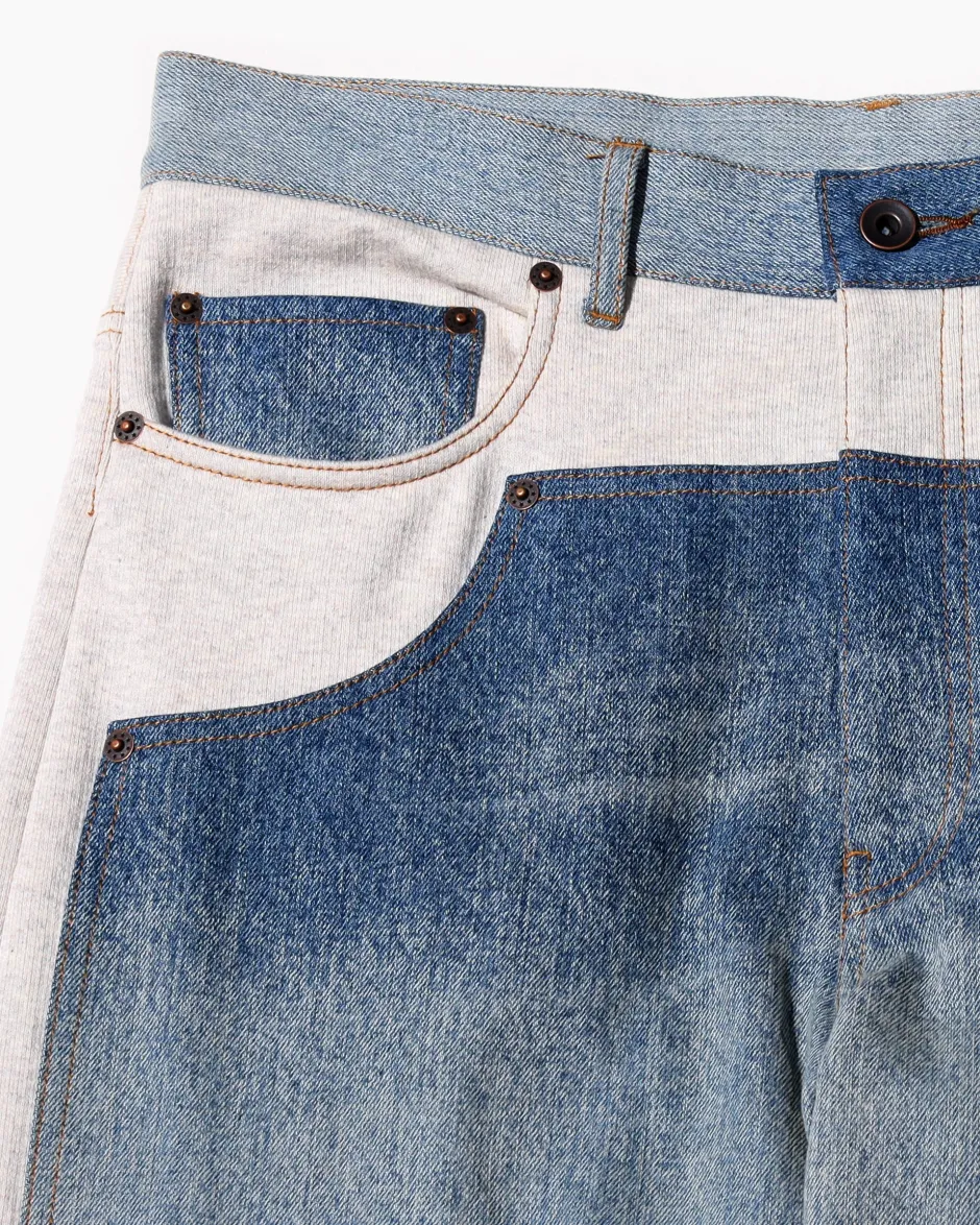 Anonymous Ism Denim Patched Sweat Pants- Bottoms