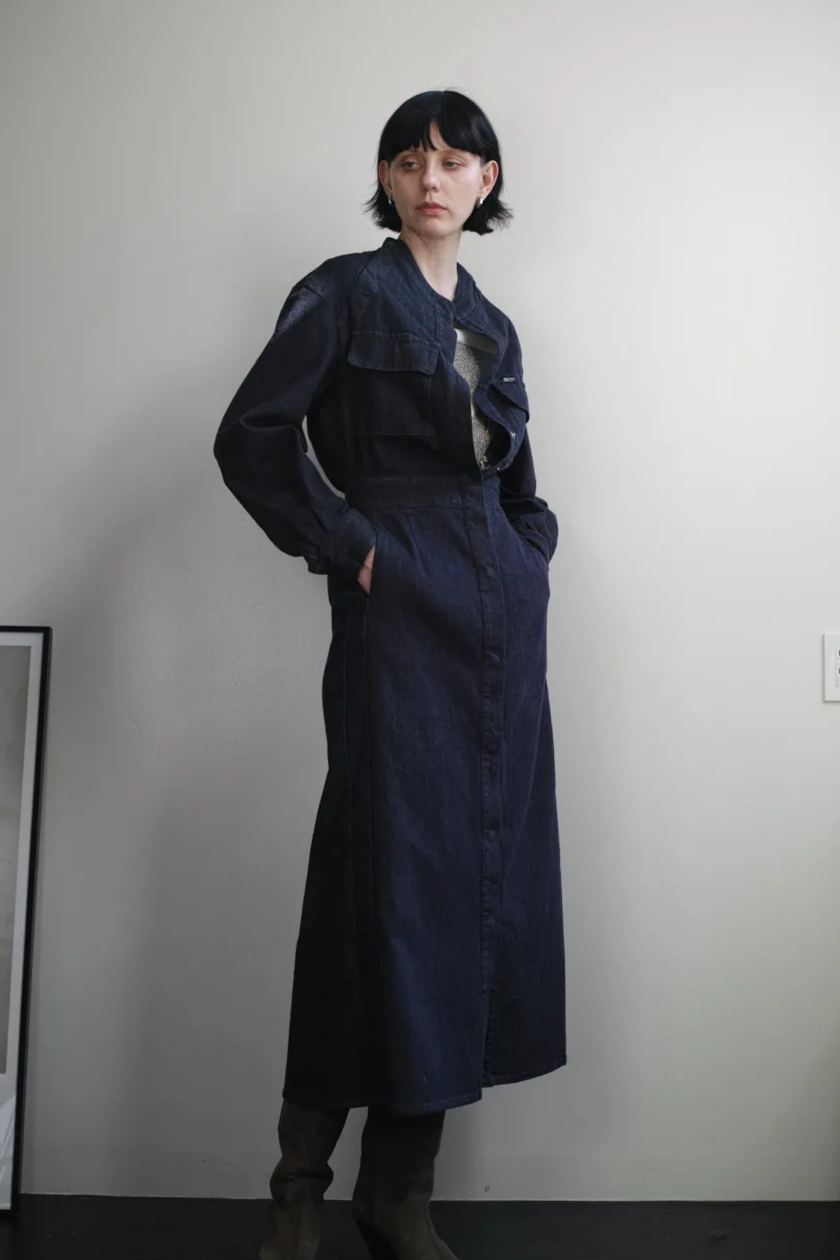 Anonymous Ism DENIM SHIRTS DRESS-Women Dress
