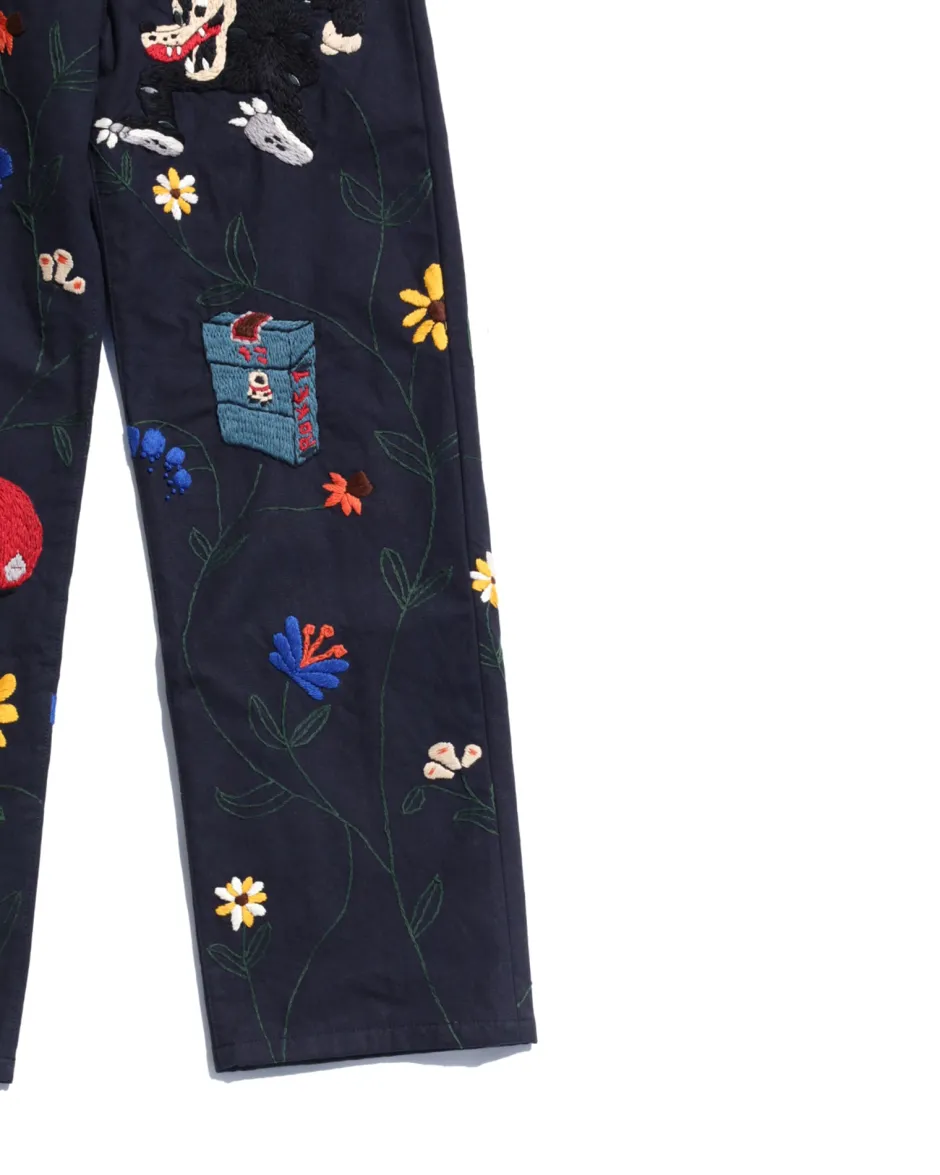 Anonymous Ism Hand Embroidery Pants- Bottoms