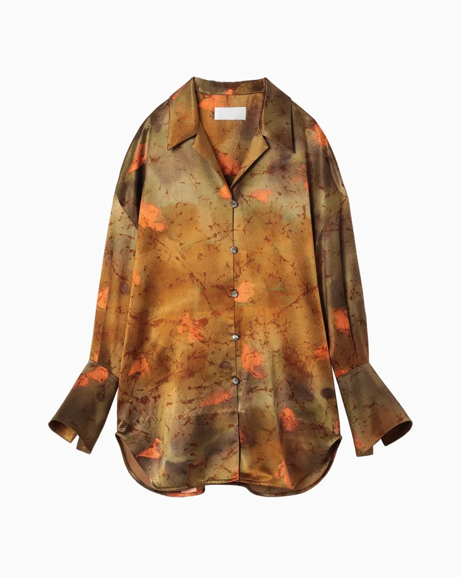 Anonymous Ism Hand Painted Oversize Shirt-Women Tops|Tops