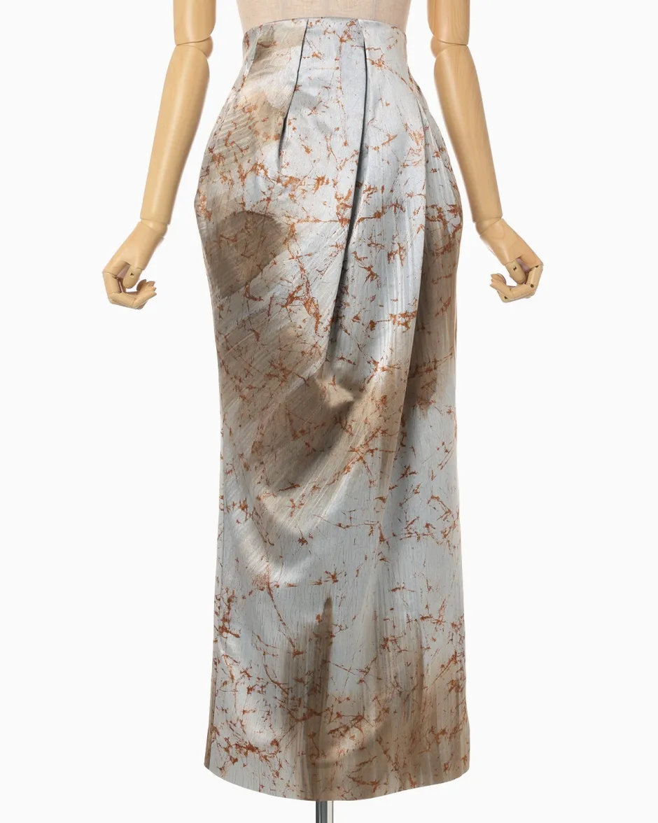 Anonymous Ism Hand Painted Tucked Waist Skirt-Women Bottoms