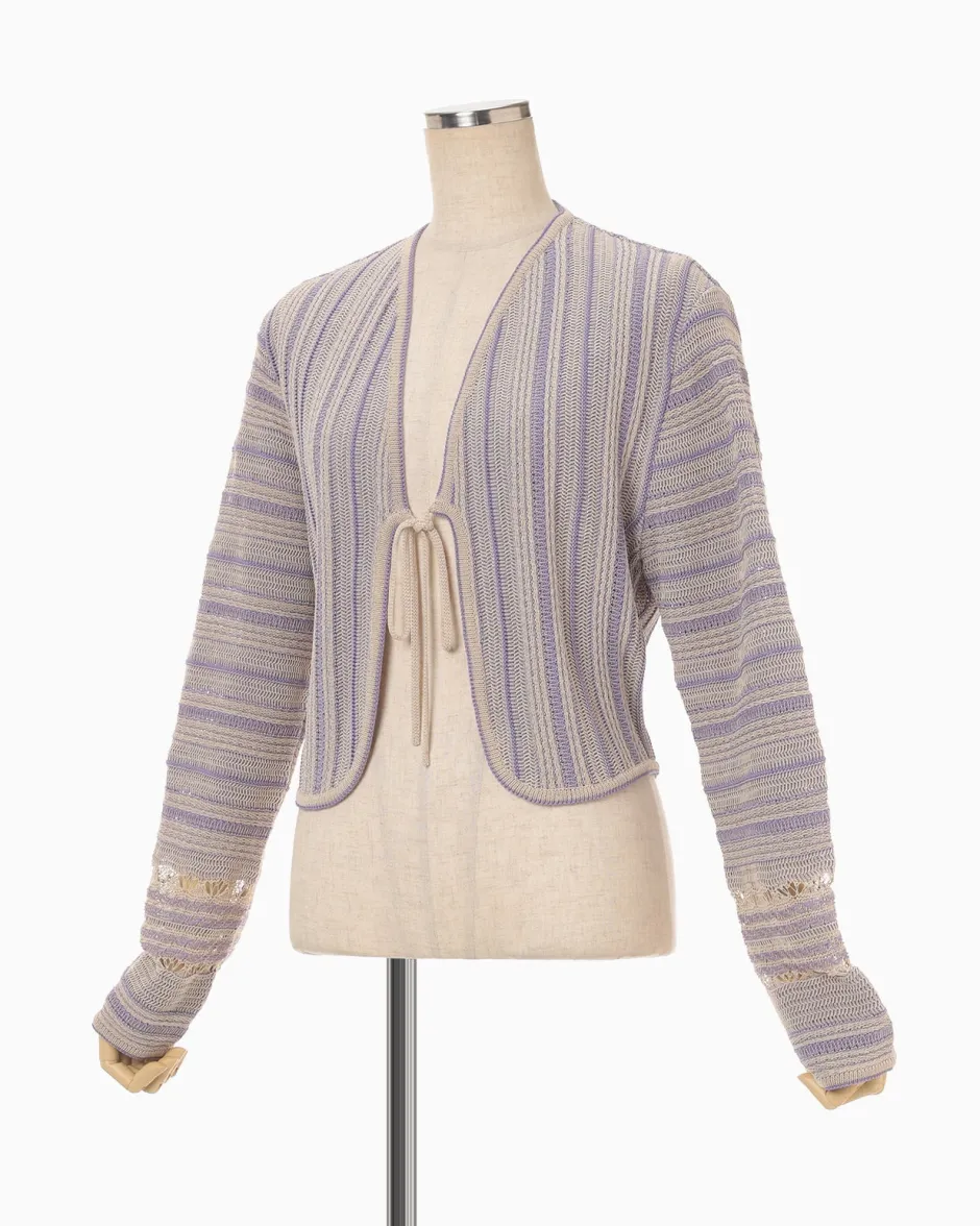Anonymous Ism Jacquard Knit Cardigan-Women Tops|Tops