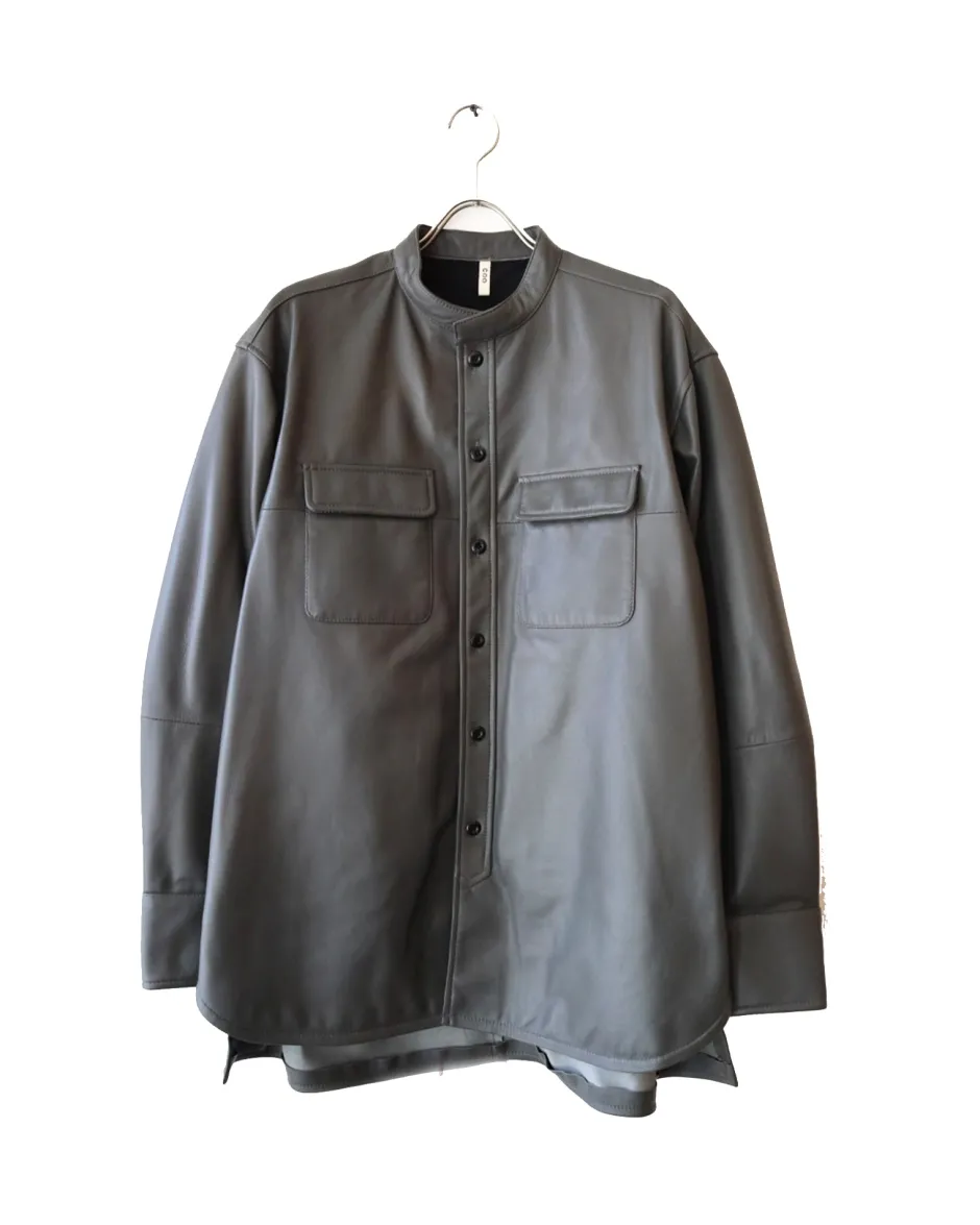 Anonymous Ism “JAMES” CLASSIC BAND COLLAR SHIRT- Outer - Jacket