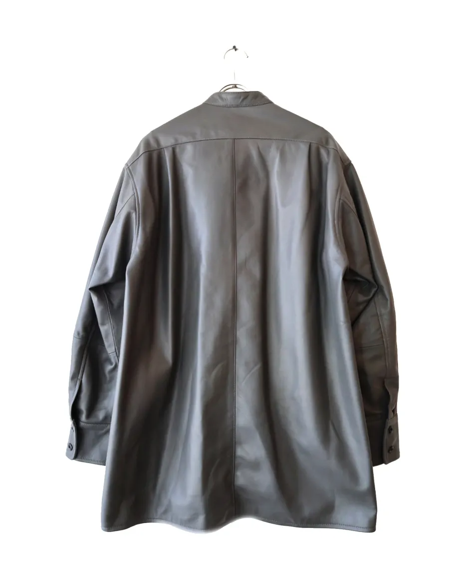 Anonymous Ism “JAMES” CLASSIC BAND COLLAR SHIRT- Outer - Jacket