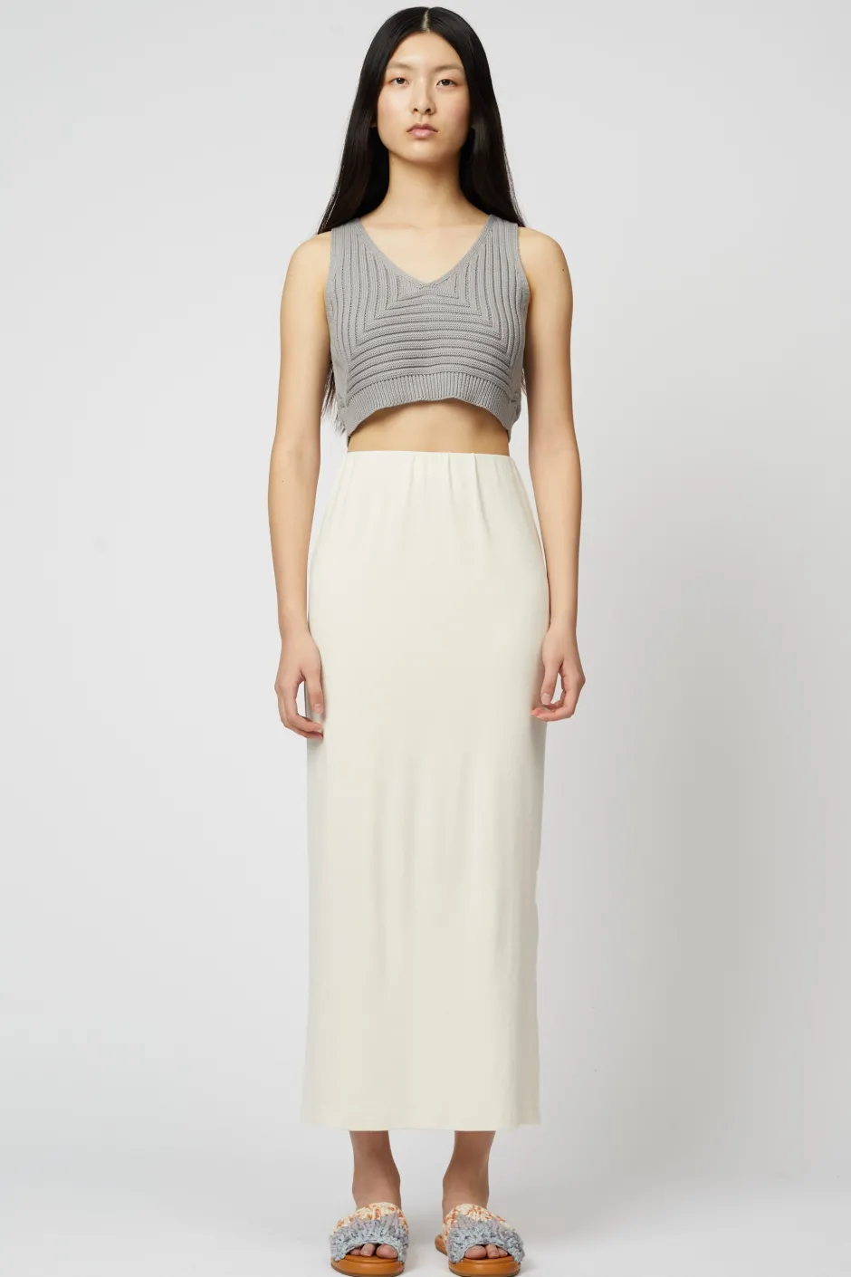 Anonymous Ism Jersey Midi Skirt-Women Bottoms
