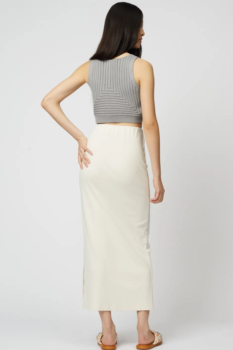 Anonymous Ism Jersey Midi Skirt-Women Bottoms
