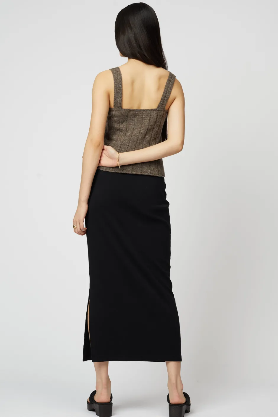Anonymous Ism Jersey Midi Skirt-Women Bottoms