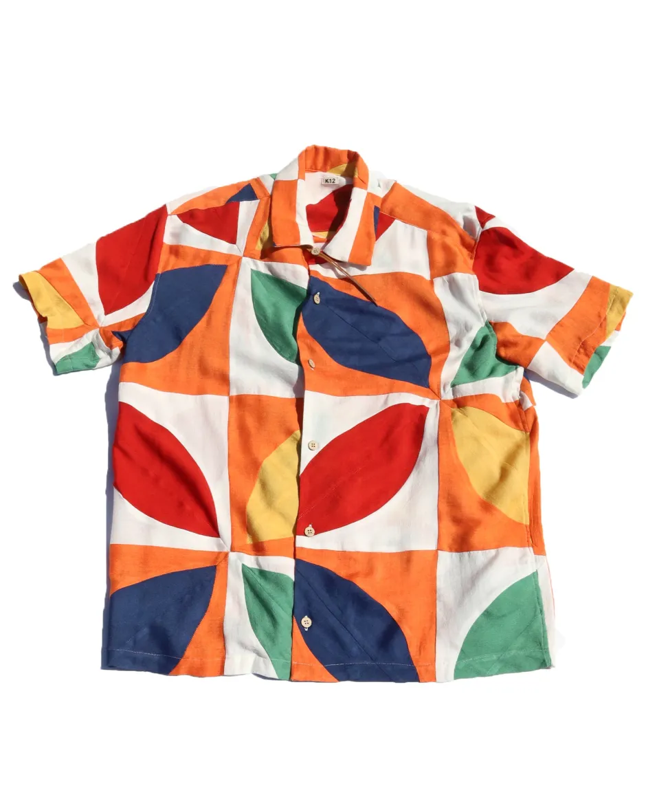 Anonymous Ism Kaleidoscope Patched Work Shirt- Tops