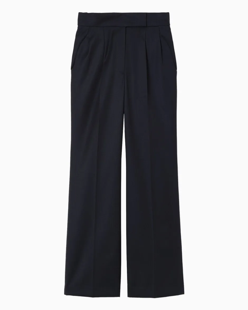 Anonymous Ism Light Wool Gabardine Flared Trousers-Women Bottoms