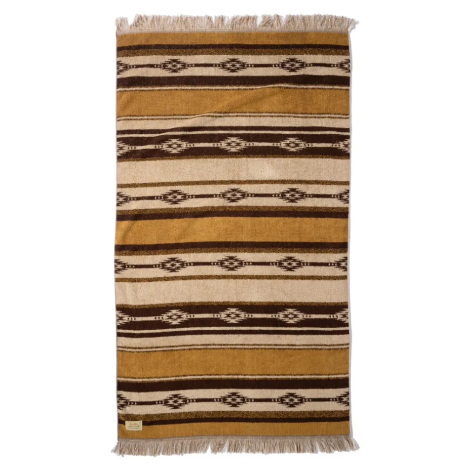 Anonymous Ism Native Motif Cotton Pile Blanket - Brown- Blanket