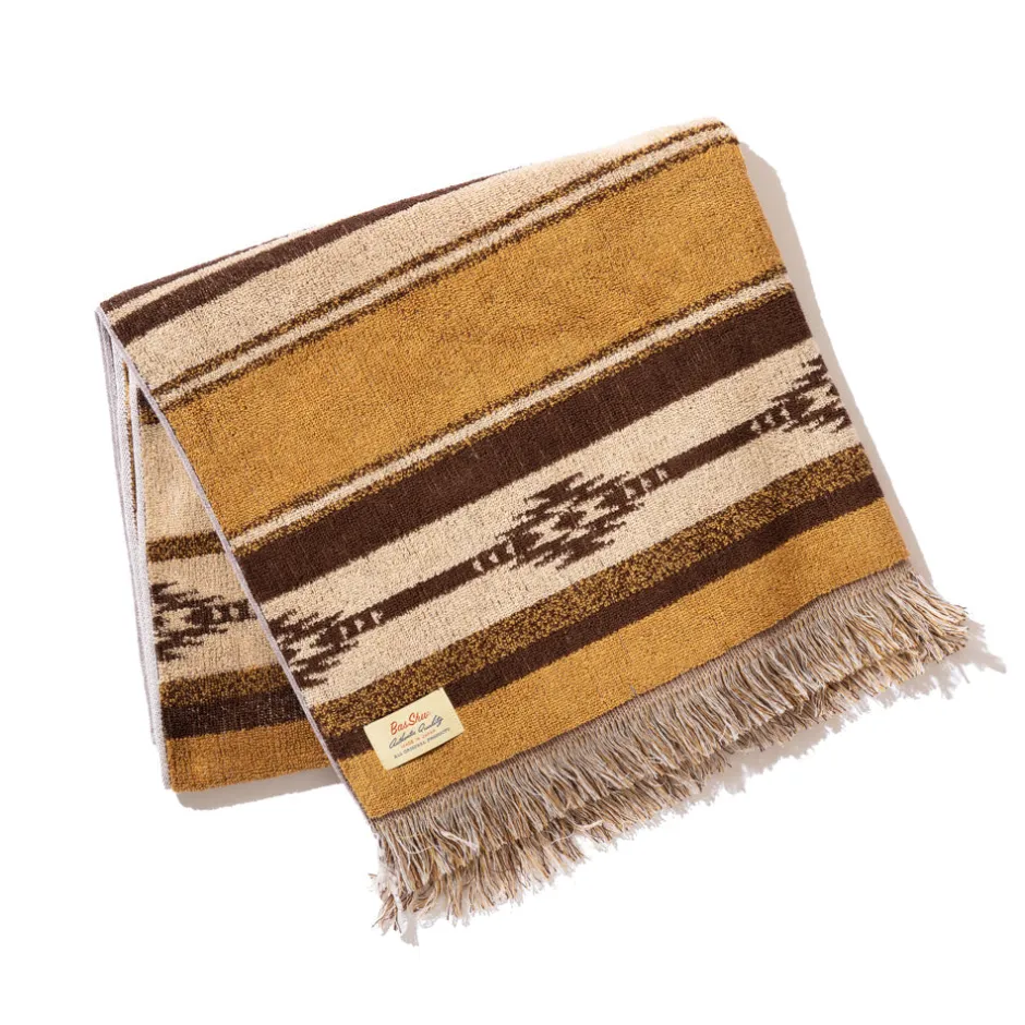Anonymous Ism Native Motif Cotton Pile Blanket - Brown- Blanket