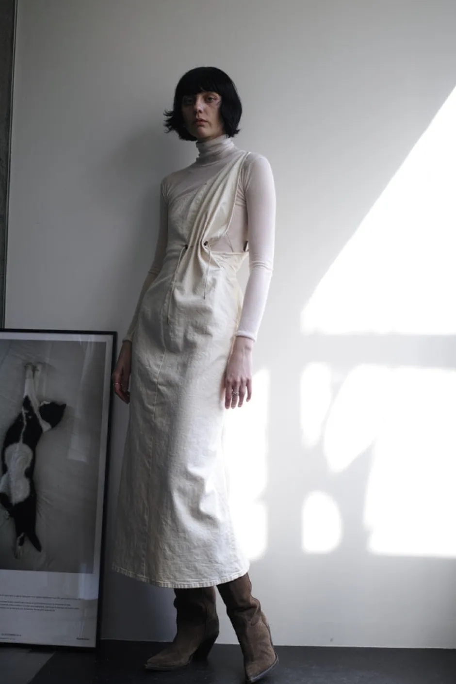 Anonymous Ism ONE-SHLDR DRAWSTRING DRESS-Women Dress