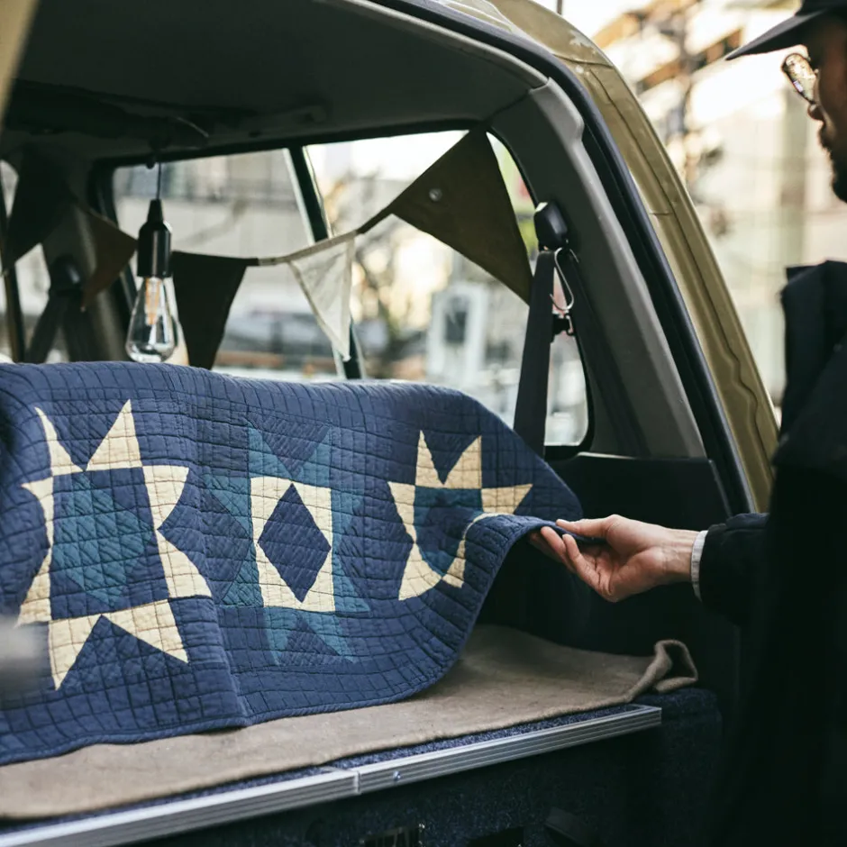 Anonymous Ism Patchwork Quilt Cover - Blue- Blanket