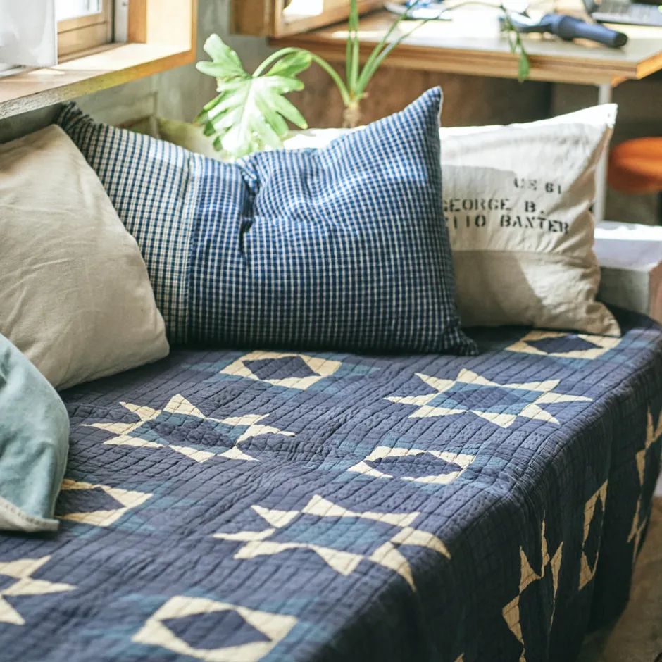 Anonymous Ism Patchwork Quilt Cover - Blue- Blanket