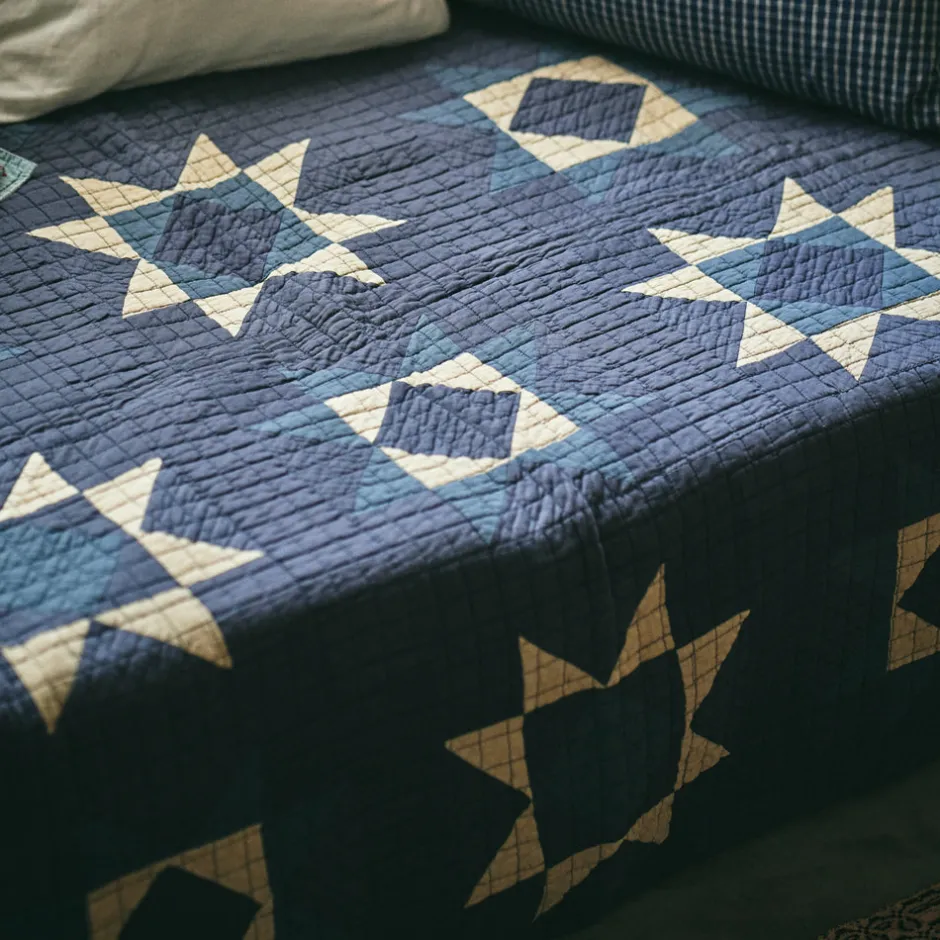 Anonymous Ism Patchwork Quilt Cover - Blue- Blanket