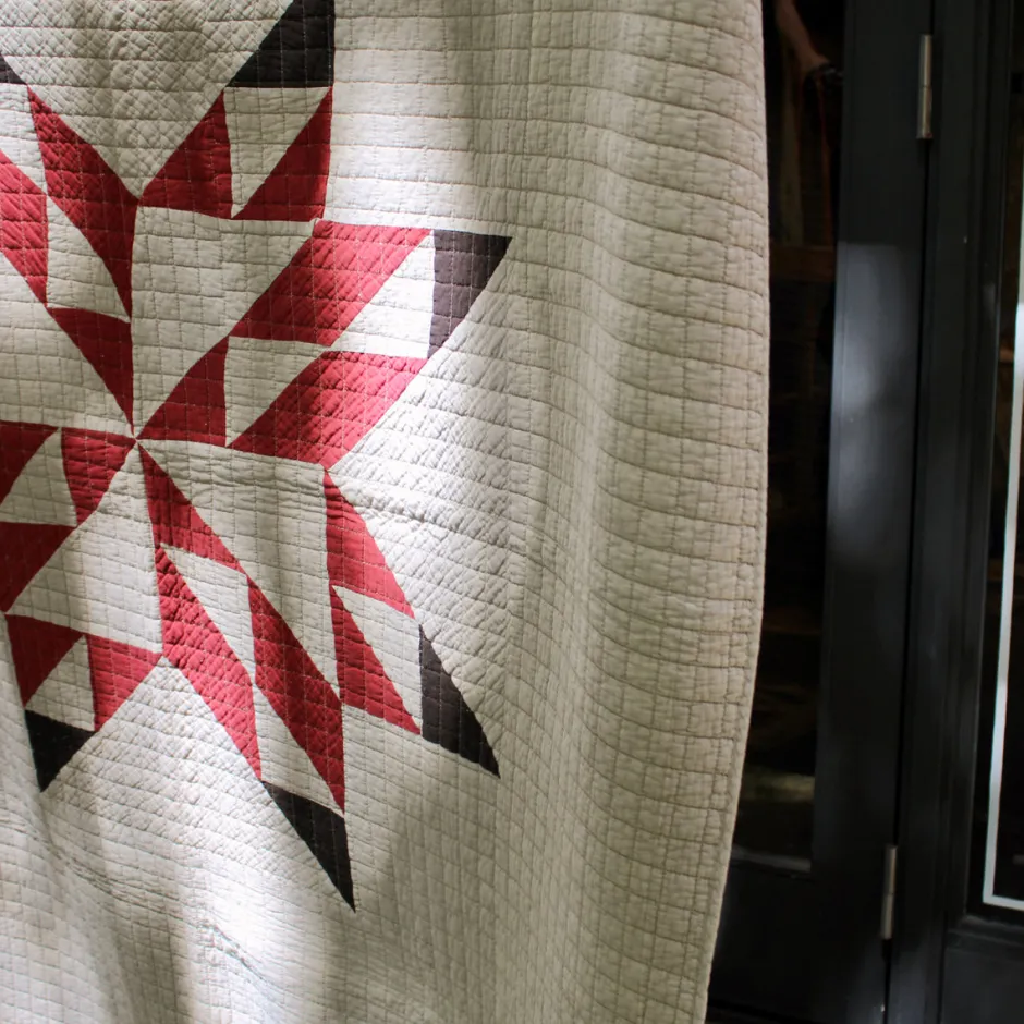 Anonymous Ism Patchwork Quilt Cover - Ivory- Blanket