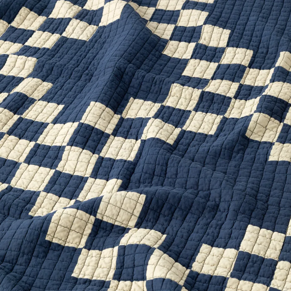 Anonymous Ism Patchwork Quilt Cover - Navy- Blanket