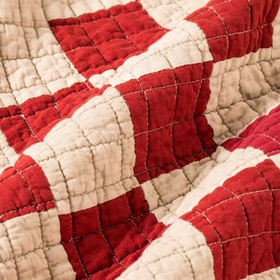 Anonymous Ism Patchwork Quilt Cover - Red- Blanket