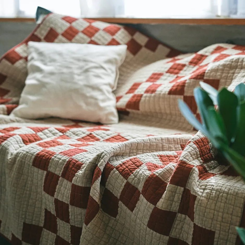 Anonymous Ism Patchwork Quilt Cover - Red- Blanket