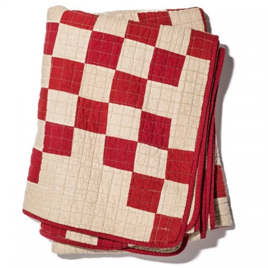 Anonymous Ism Patchwork Quilt Cover - Red- Blanket