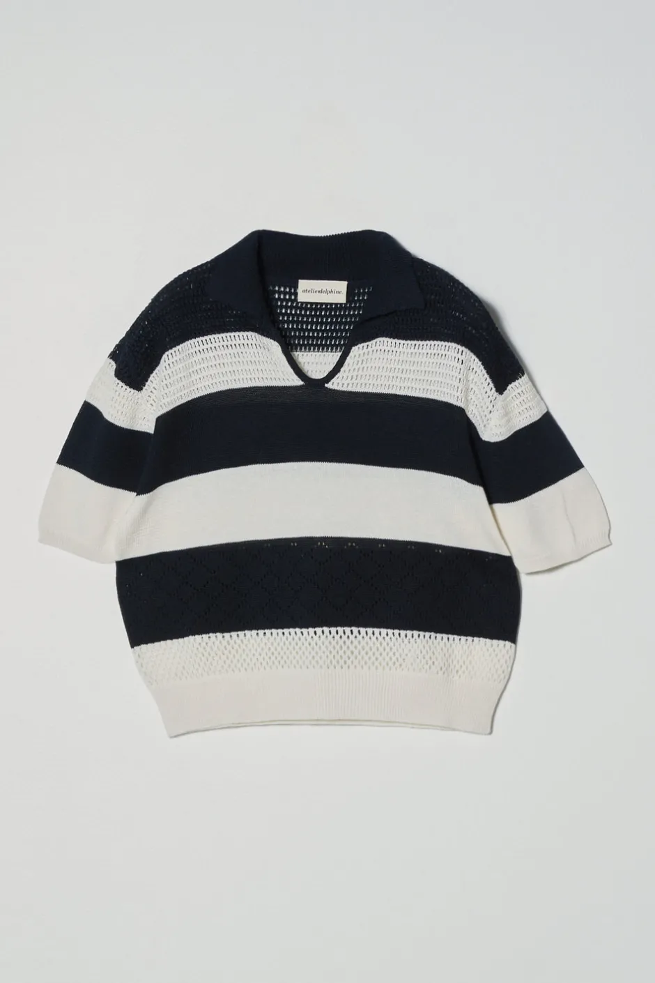 Anonymous Ism Polo Shirt Openwork Knit-Women Knitwear
