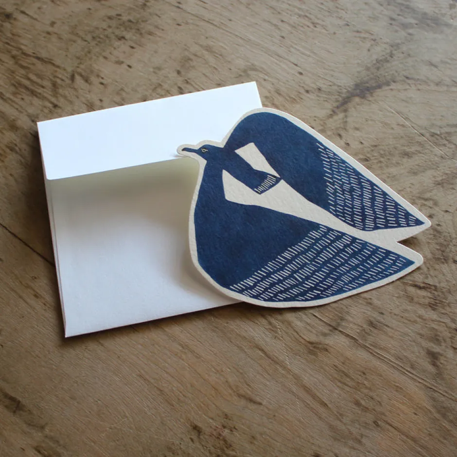 Anonymous Ism Seagull - mini die cut card- Kata Kata