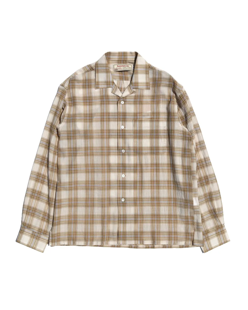 Anonymous Ism Sheer Gauze Plaid Shirt- Tops