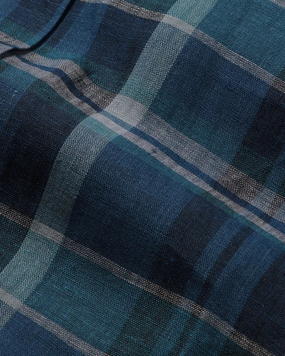 Anonymous Ism Signature Shirt - Madres Linen - Navy- Tops