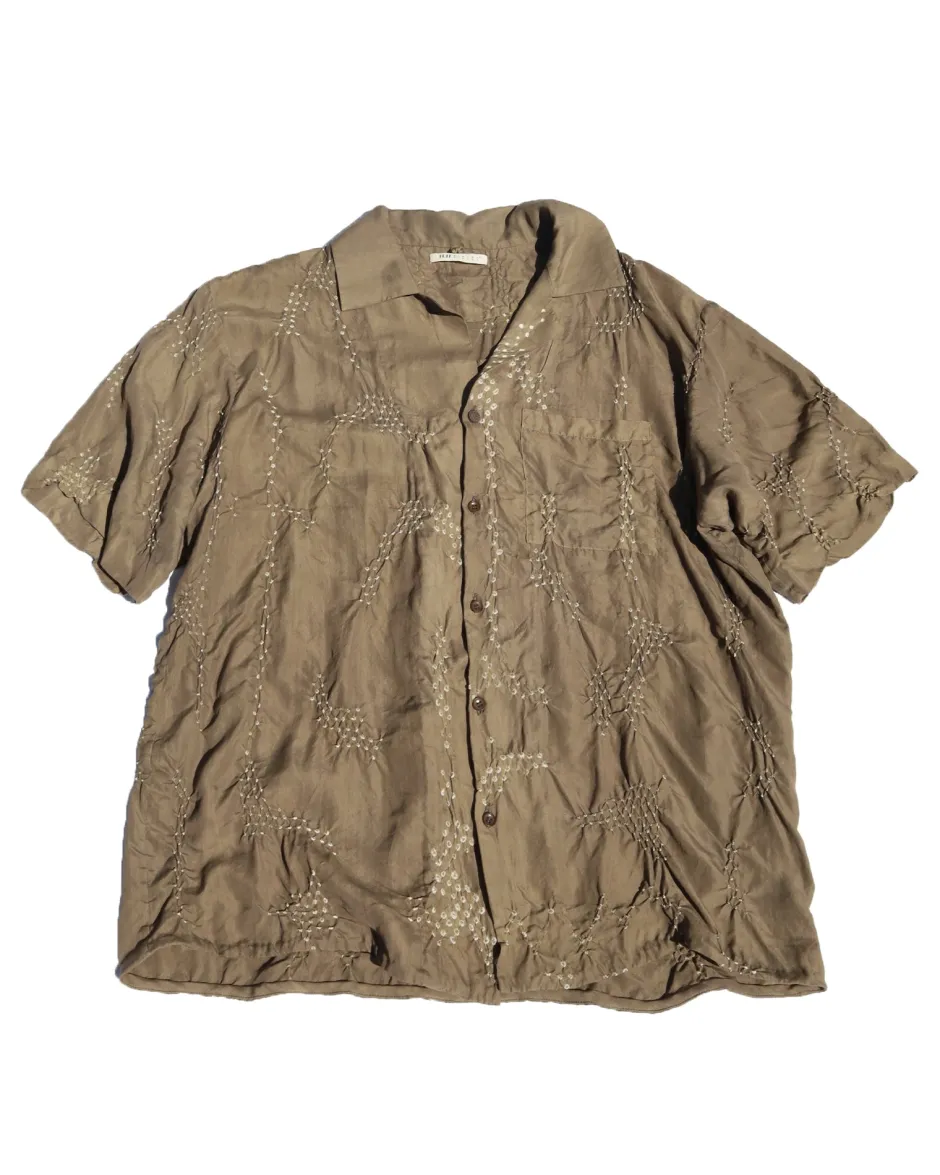 Anonymous Ism Silk Tie Dye Camp Shirt- Tops