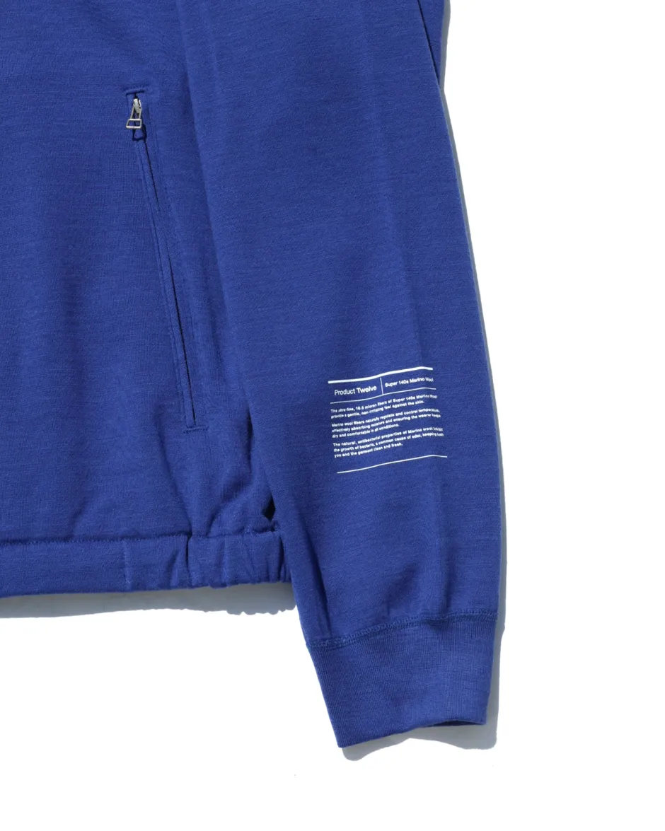 Anonymous Ism Super 140s Merino Wool Zip Up Sweat- Knitwear