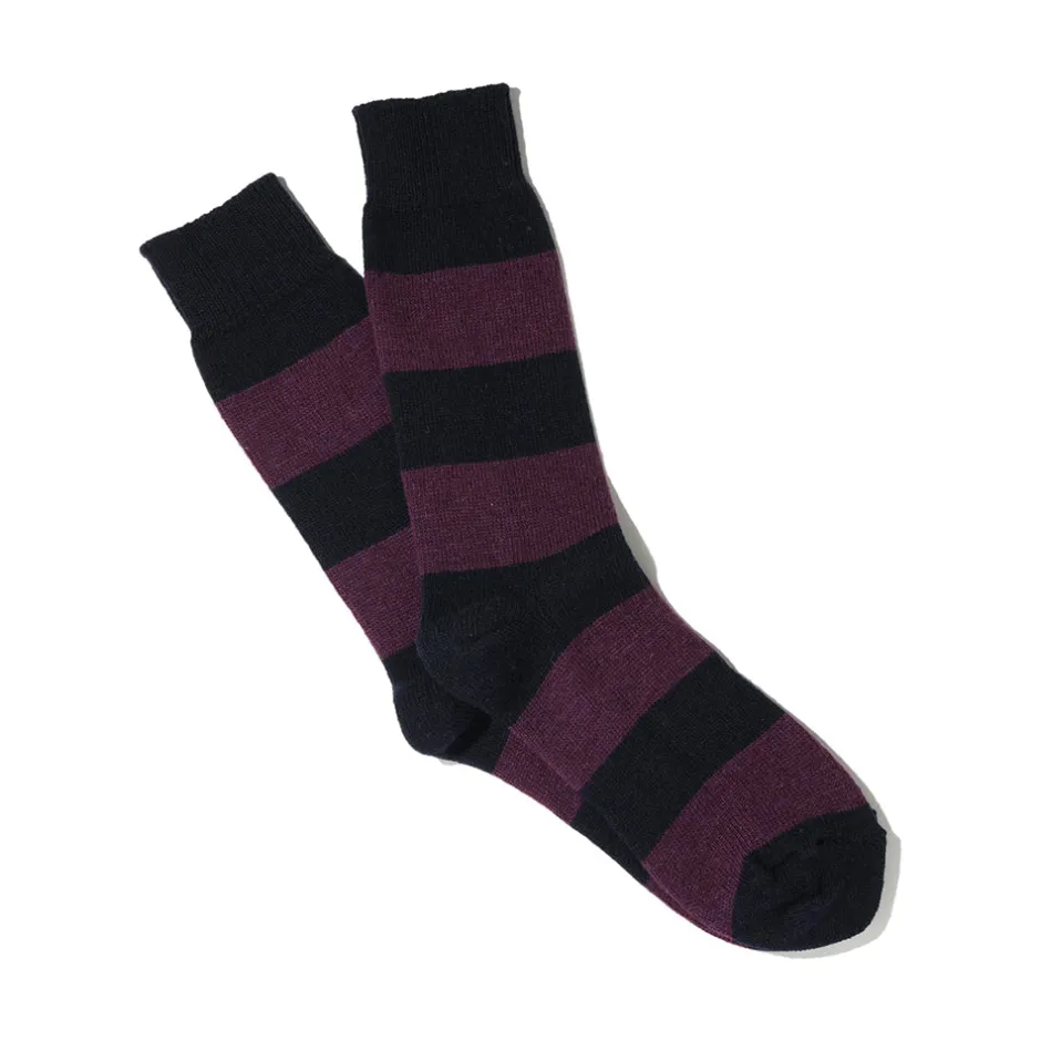 Anonymous Ism Wool Cashmere Stripes Crew- Stripes