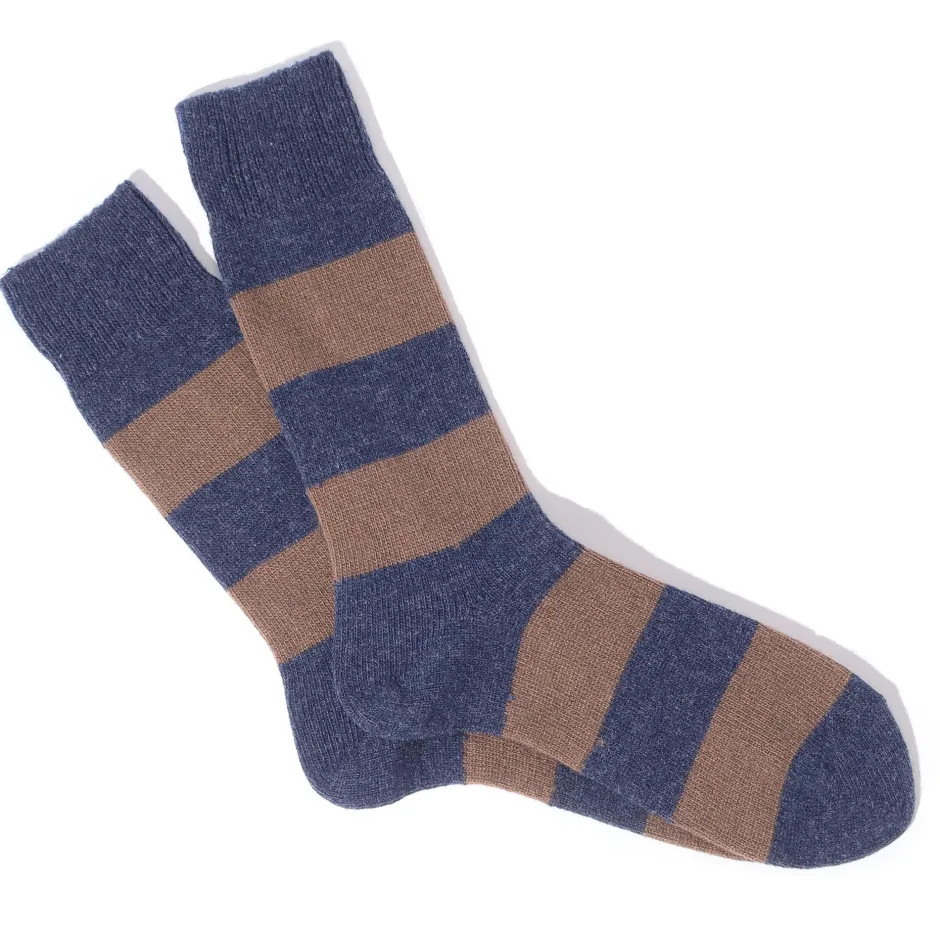 Anonymous Ism Wool Cashmere Stripes Crew- Stripes